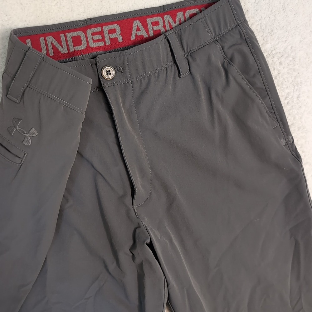 Under Armour 34"x27" Gray Stretch Match Play Golf Mens Dress Pants Performance